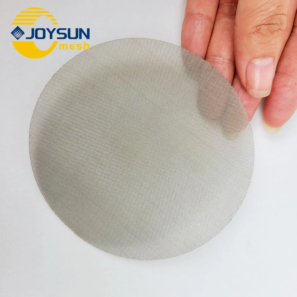 SS304 SS316 1-500 Mesh Stainless Steel Plain/Twill/Dutch Square Metal Woven Sieving Screen Woven Crimped Wire Round Disc Cloth Filter Mesh for Polymer Extruder
