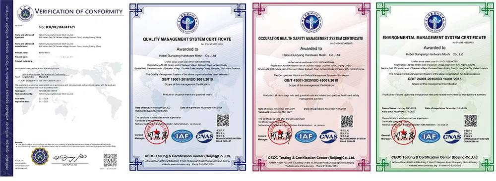 Certificates