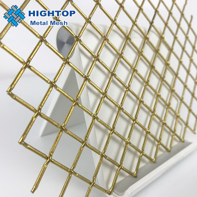 Gold Color Ceiling Decorative Steel Mesh Panel Wall Decor Metal Mesh