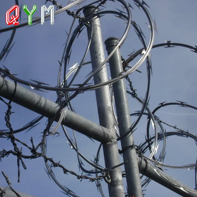 High Tensile Strength Wire Cross Razor Wire Concertina Barbed Wire