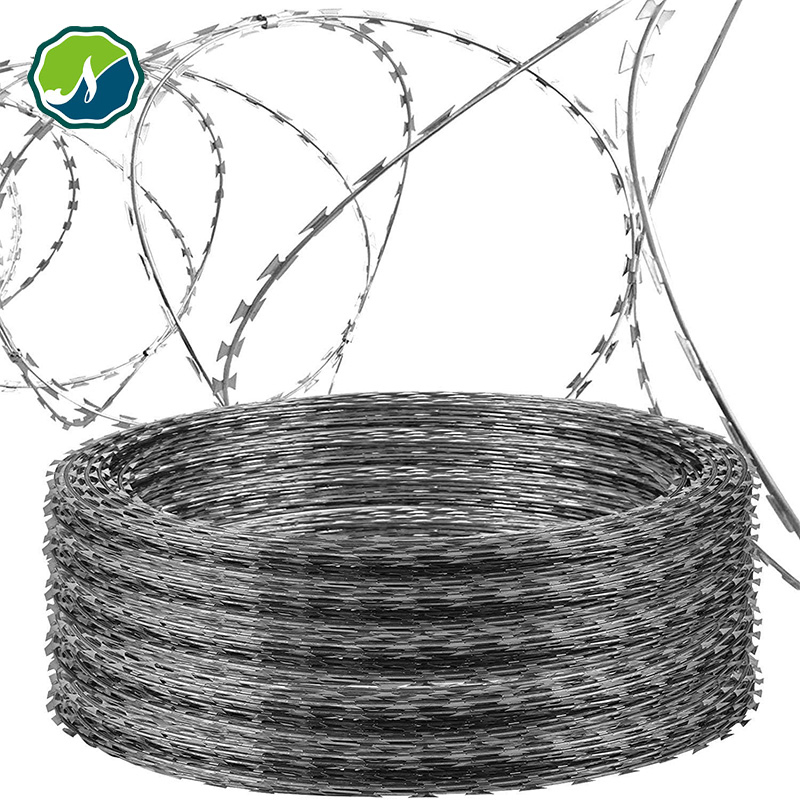Galvanized PVC Stainless Steel Concertina Razor Barbed Wire Bto-16 18 22 60 Cbt-65 Fencing Wire Price