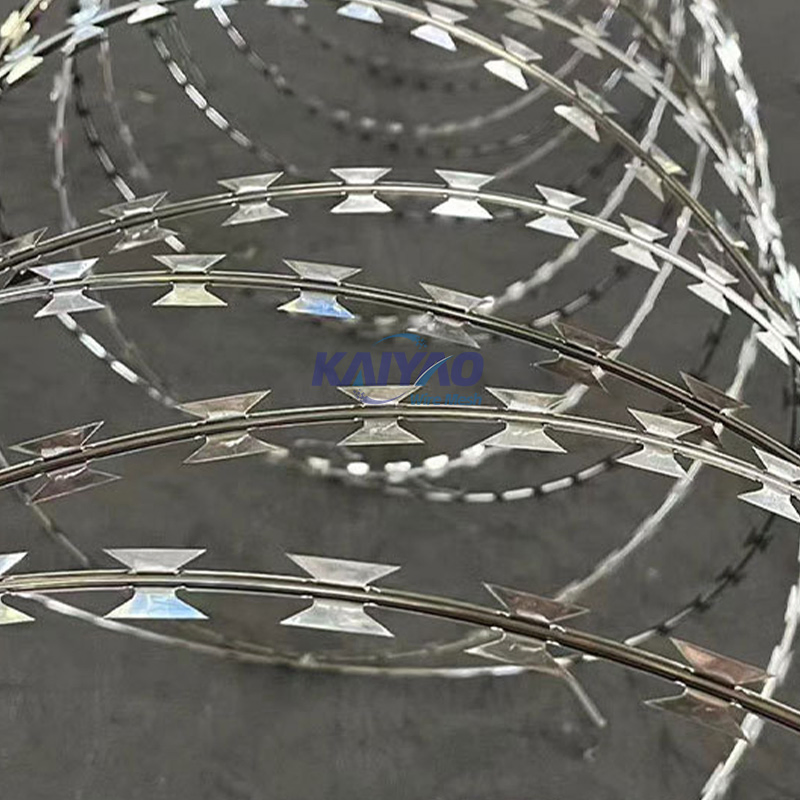 High Security Blade Razor Barbed Wire Galvanized Steel for Perimeter Fencing