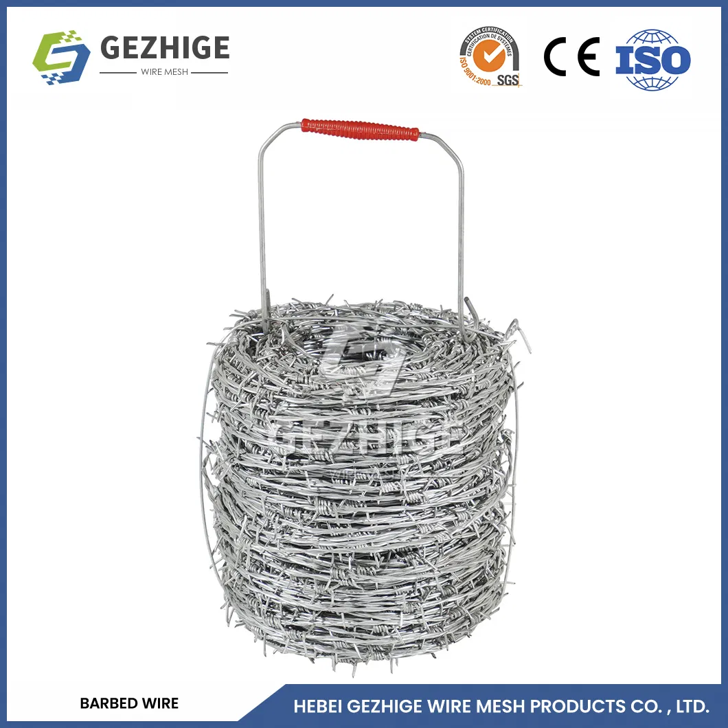 Gezhige Barbed Wire Accessories Suppliers 14× 14 Razor Barbed Wire Mesh China 12X14 Wire Size Green PVC Coated Barbed Wire