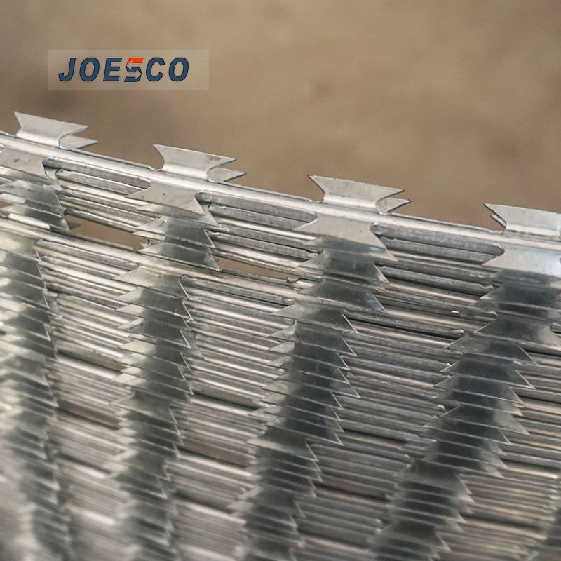 Strong Defensive Rust-Proof Iron Wire Galvanized Razor Barbed Wire in Stock for Anti-Piracy Single Type Pierced Blade