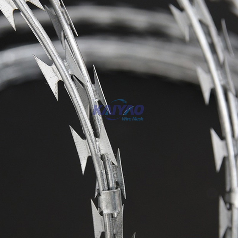 High Security Blade Razor Barbed Wire Galvanized Steel for Perimeter Fencing