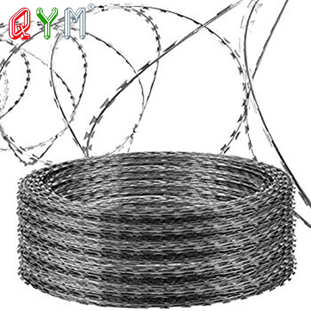 High Tensile Strength Wire Cross Razor Wire Concertina Barbed Wire