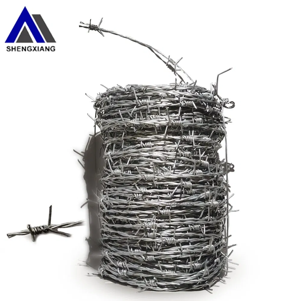 Factory Price 14 Gauge Barbed Wire Hot Dipped Galvanized Double Strand Barbed Wire Roll for Farm Fencing