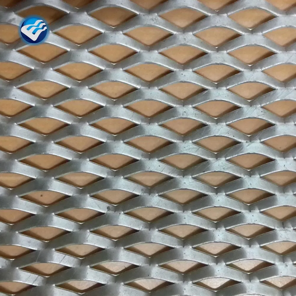 Expamet Flat Copper Expanded Metal Walkway Sheet Mesh Chrome