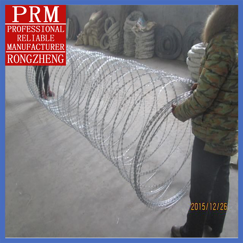 1500MPa High Tensile Strength Hot Dipped Galvanized Concertina Razor Barbed Wire Fence