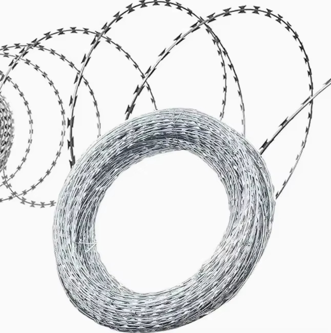 Hot Sales PVC Coated Metal Wire Galvanized Razor Barbed Wire Fence