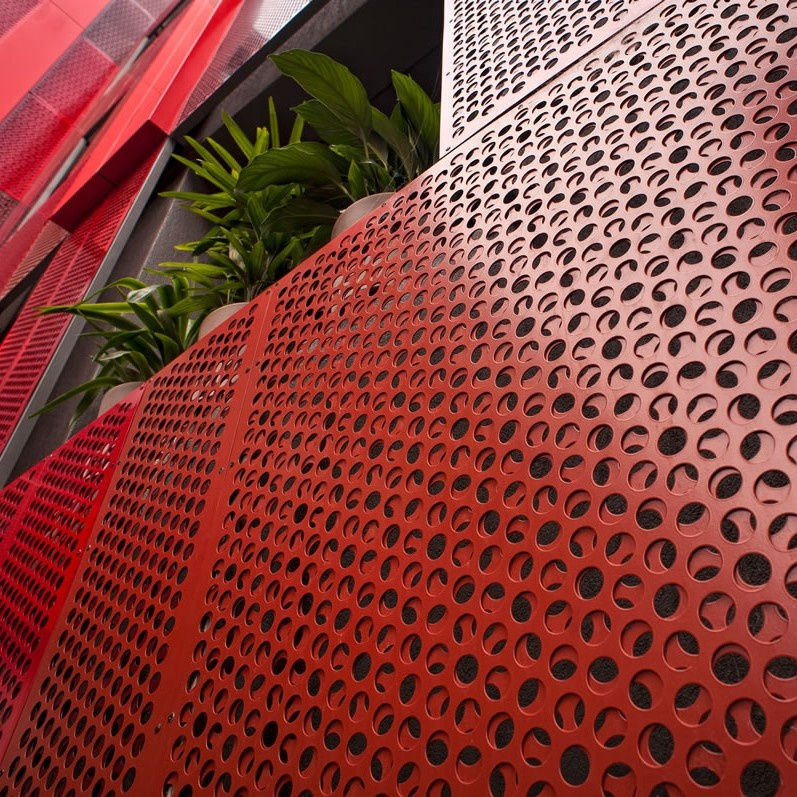 Decorative Perforated Metal Mesh Facade Panel Cladding Curtain Wall Metal Mesh