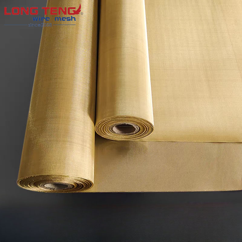 RF Shielding Screen Micro Copper Wire Mesh Emf Brass Material Woven Mesh for Filter