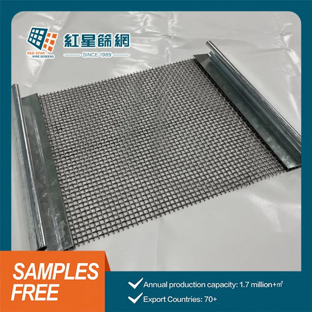 304 Stainless Steel Crimped Wire Mesh Woven Screen Panel for Aggregate Screening