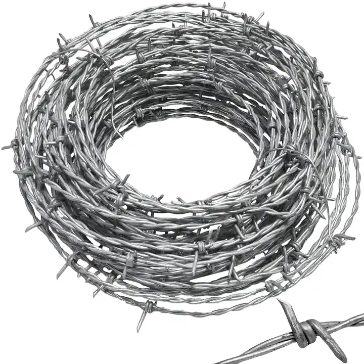 Hot Dipped Galvanized Weight Cheap Barbed Wire Galvanized High Tensile Price Barbed Wire 500m Single Twisted Barbed Wire