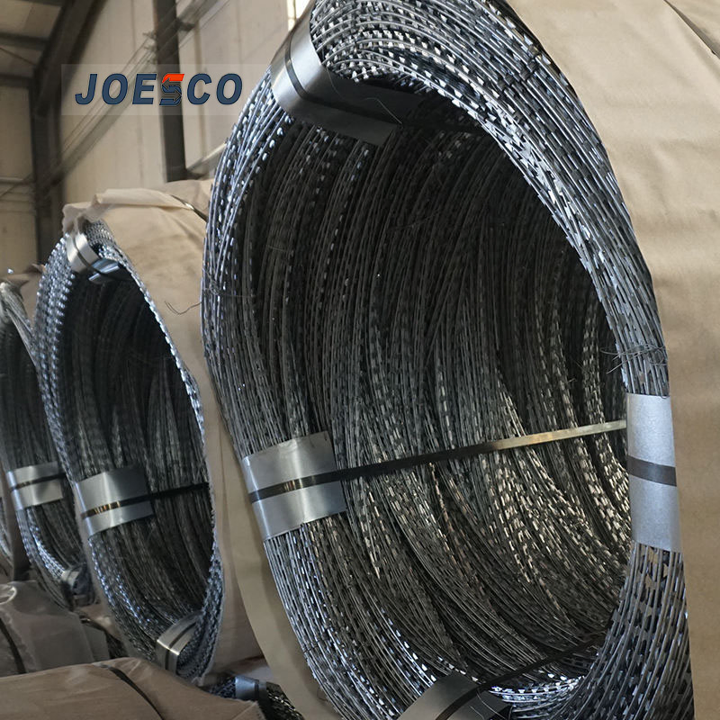 Strong Defensive Rust-Proof Iron Wire Galvanized Razor Barbed Wire in Stock for Anti-Piracy Single Type Pierced Blade