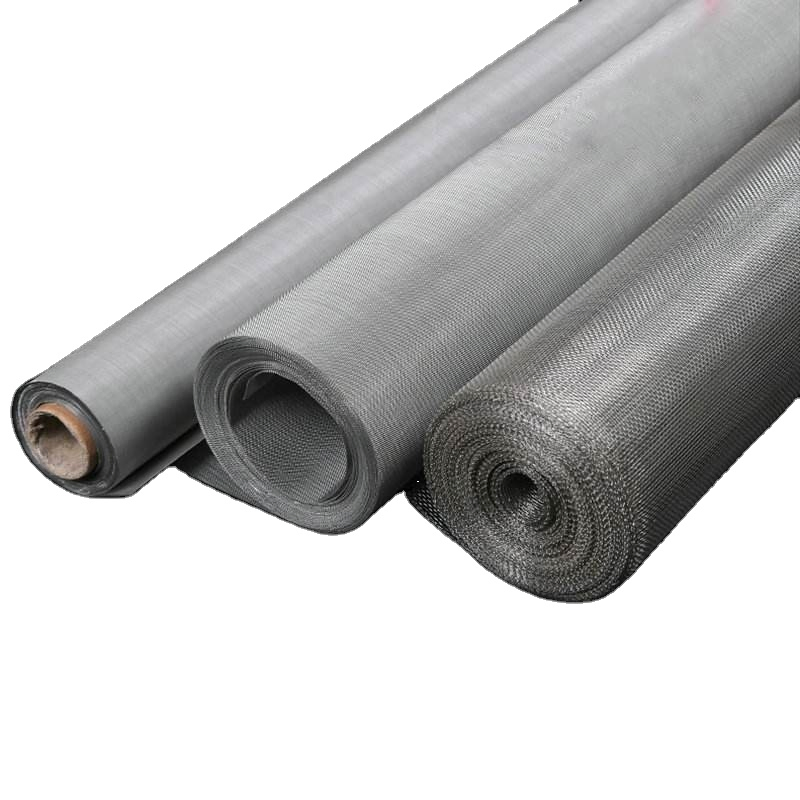 China Factory Direct Sales 304 316 80 100 200 500 Micron Stainless Steel Wire Filter Mesh Square Wire Netting Woven Mesh