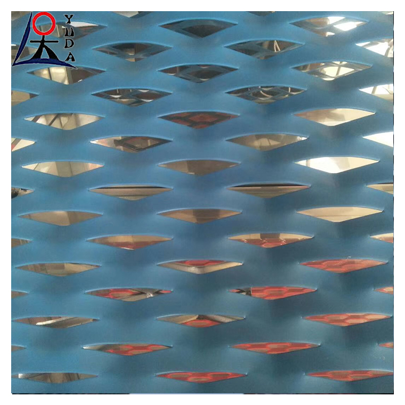 Customized Decorative Colorful Wall Aluminum Expanded Metal Mesh Panels