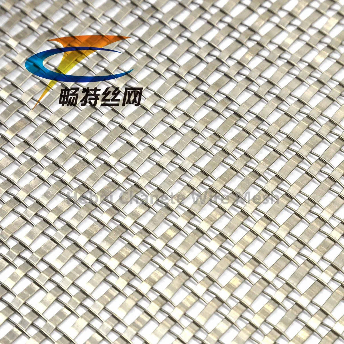 Stainless Steel Gold Color Brass Decorative Woven Wire Mesh