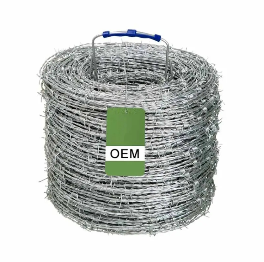 High Security High Tensile Galvanized Barbed Wire Roll with Packing 500m 20kg Per Roll Double Twisted