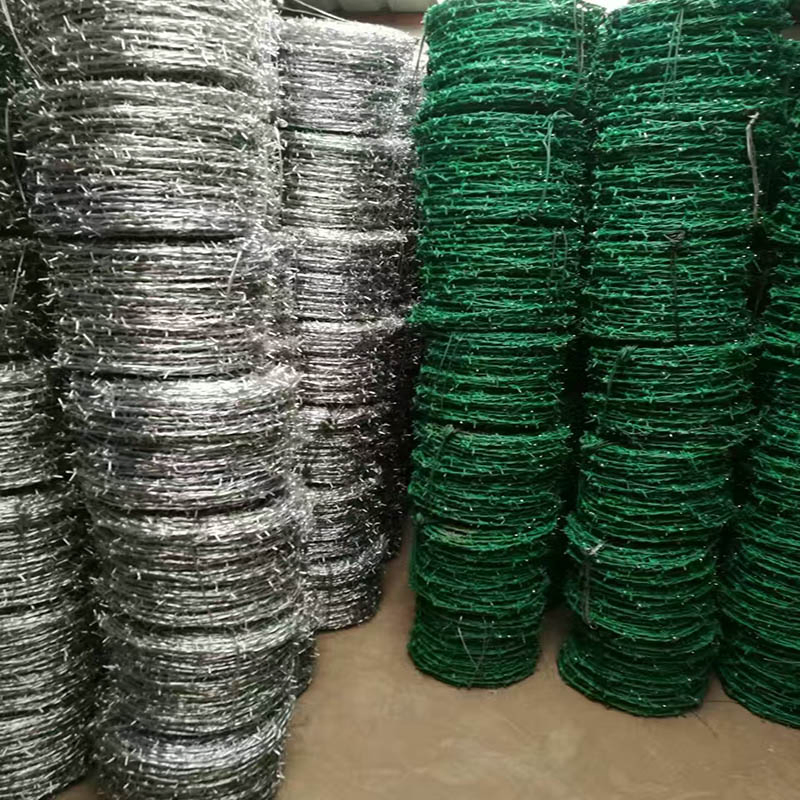 After Coating Bwg 8#-17# PVC Coated Barbed Wire/PE Barbed Wire for Boundary Fencing Protection