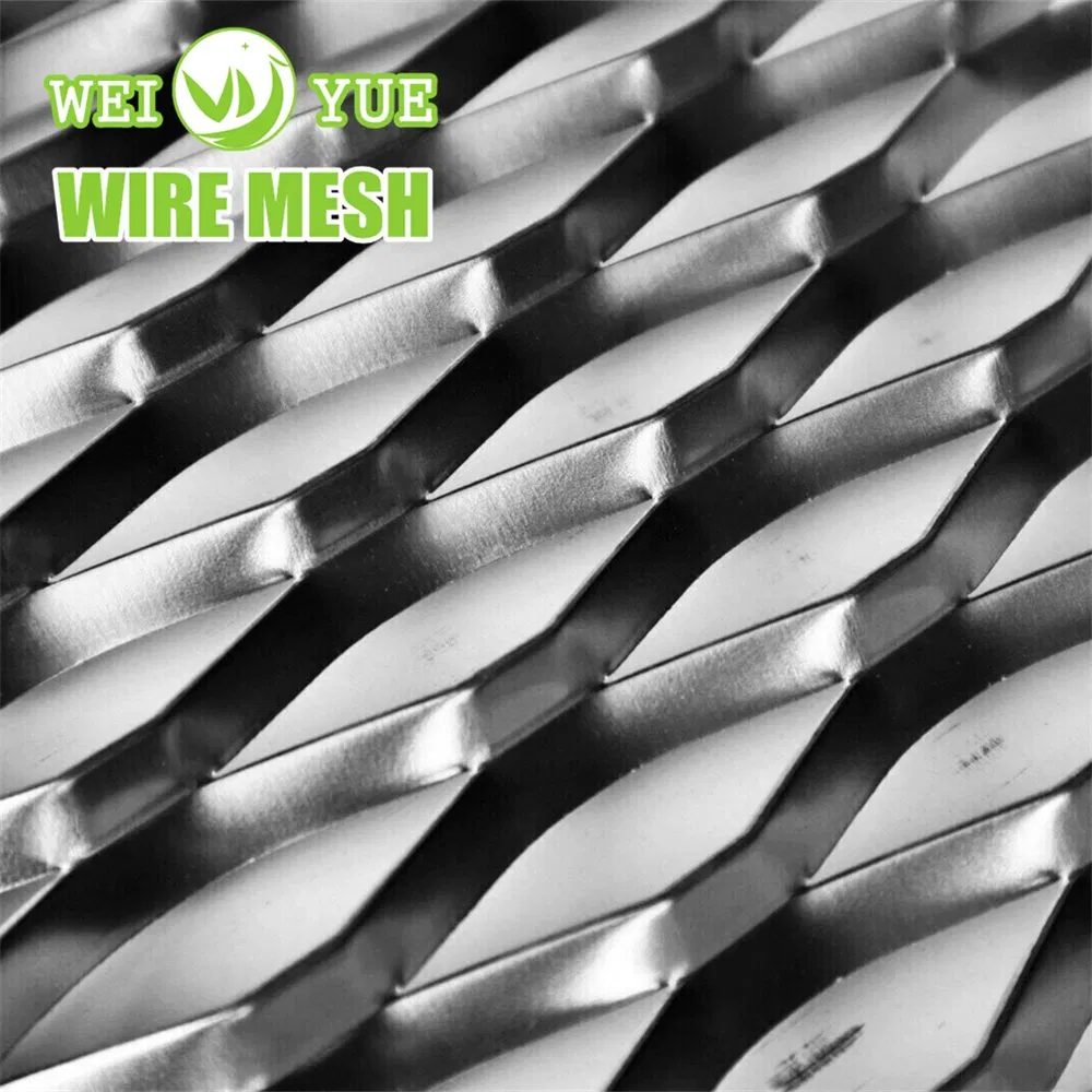 Durable Decorative Aluminium Expanded Metal Wire Mesh Diamond Hexagonal Perforated with Cutting Bending Welding Processing