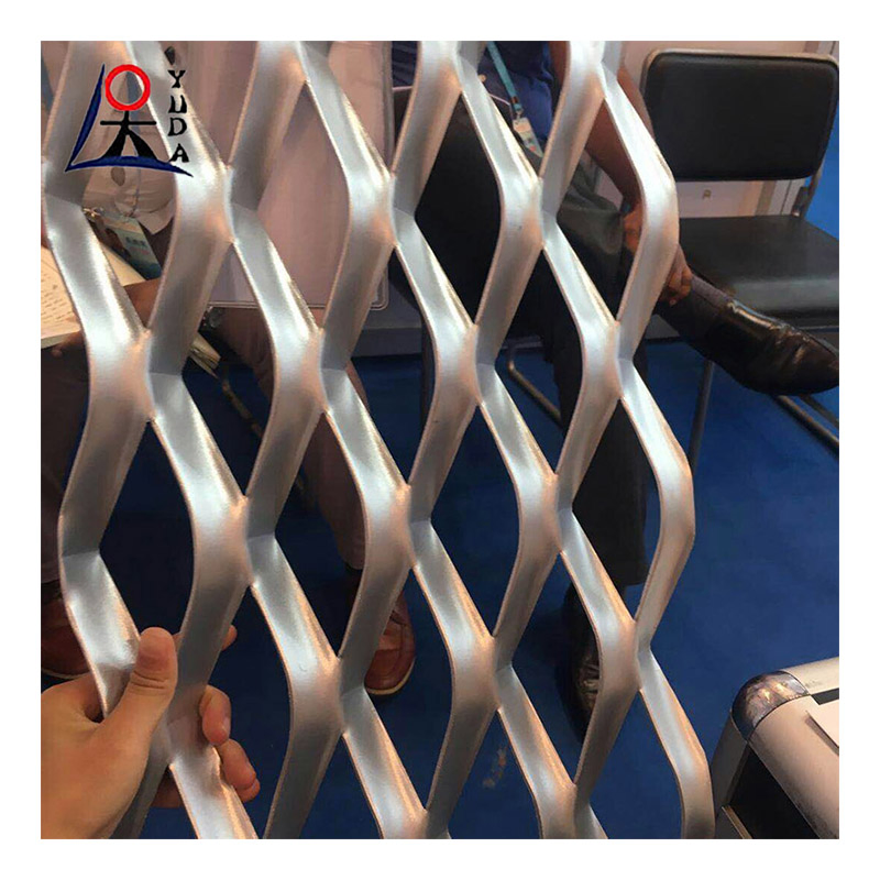 Expanded Metal Mesh Facade Platform Galvanized Expandable Metal Ceiling Mesh Sheet