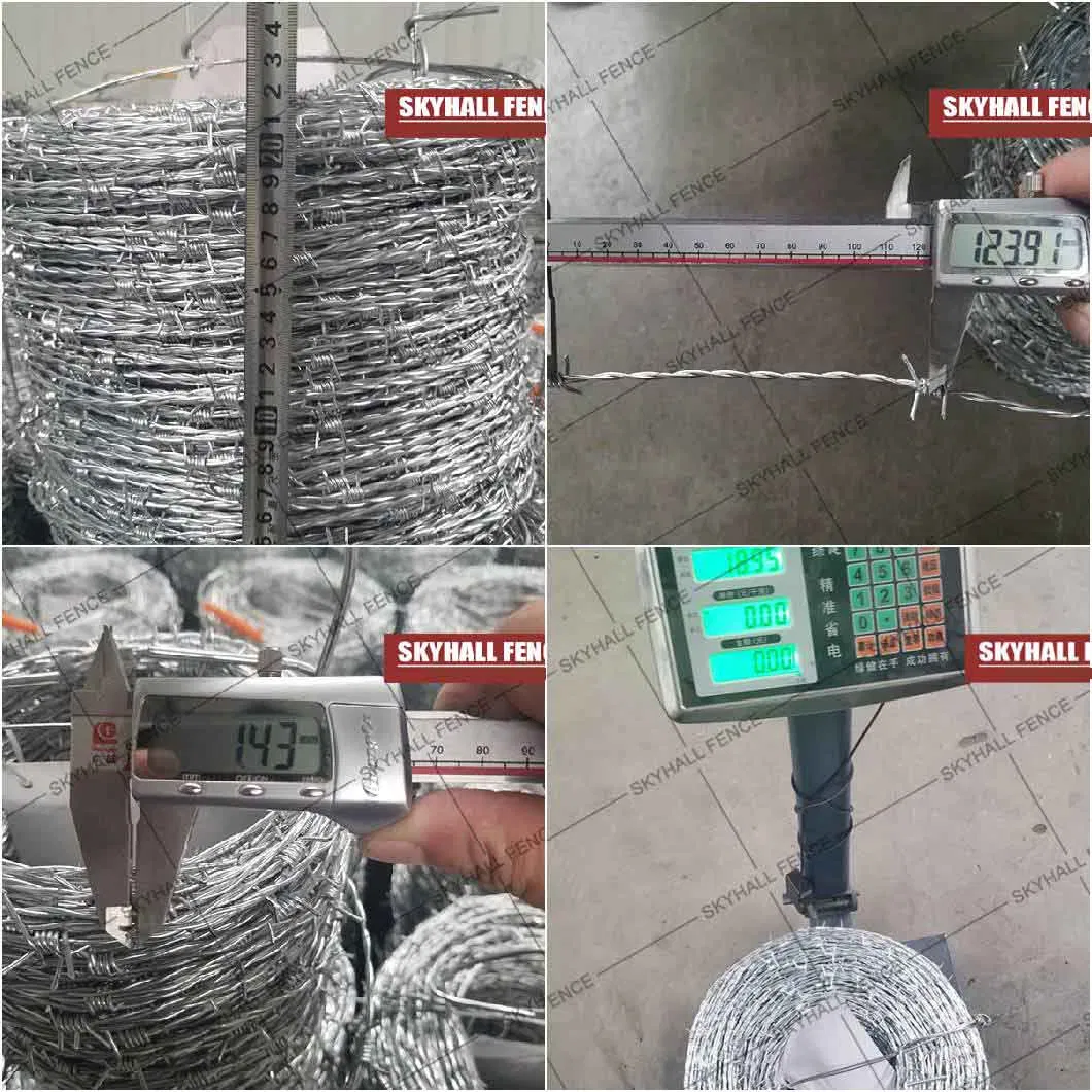 Galvanized High Tensile Traditional Twist 4 Point Barbed Wire 2-15kg/Coil