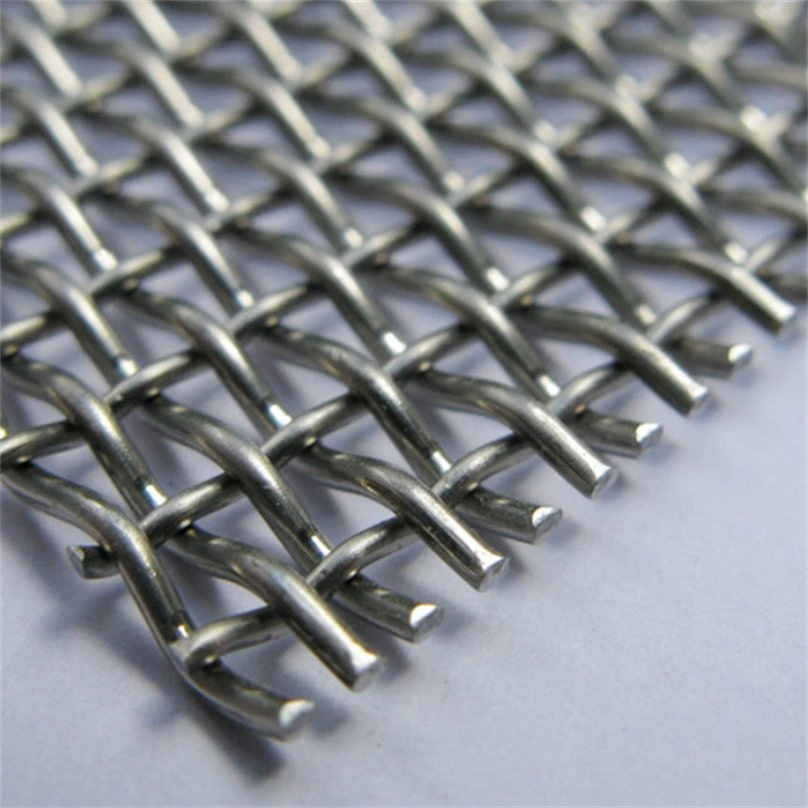 Stainless Steel and Brass Metal Screen Lock Crimp Woven Wire Mesh