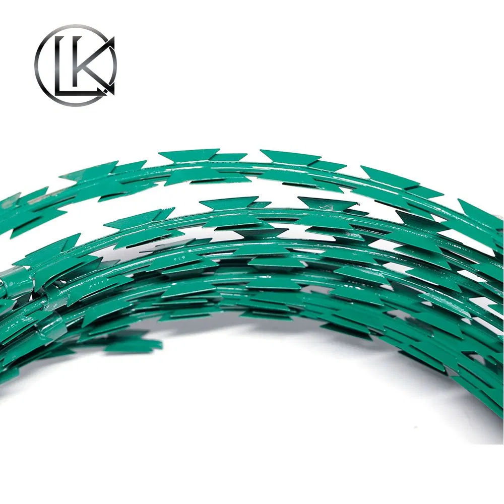 High Security Concertina Razor Wire Razor Wire Galvanized Razor Wire PVC Coated Razor Wire Cross Razor Barbed Wire for Farm Wall Fence Protection Anti-Climb
