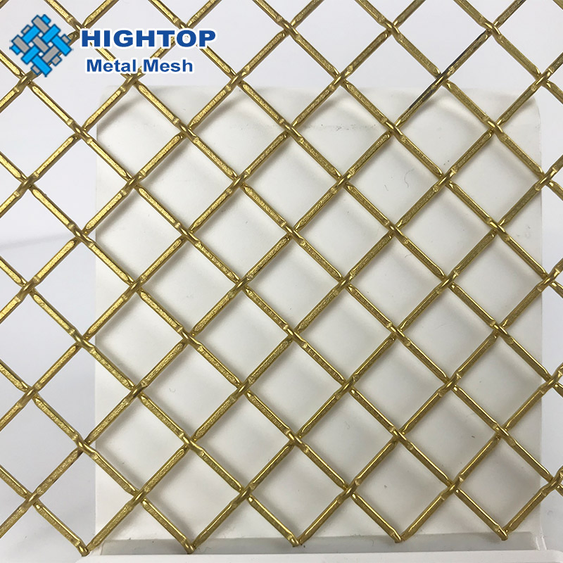 Gold Color Ceiling Decorative Steel Mesh Panel Wall Decor Metal Mesh