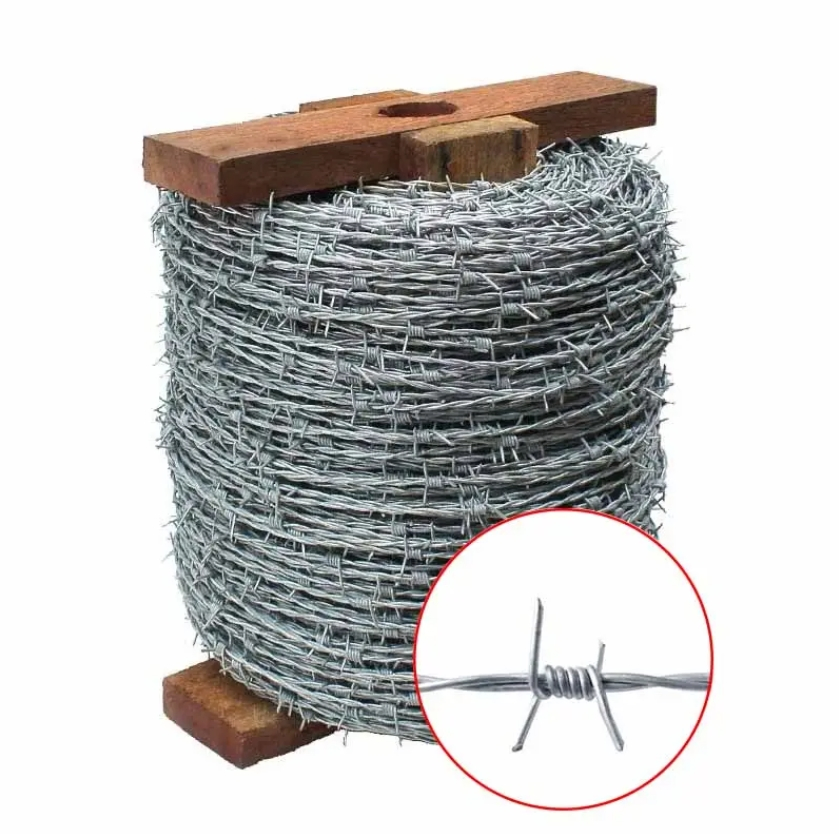 High Security High Tensile Galvanized Barbed Wire Roll with Packing 500m 20kg Per Roll Double Twisted
