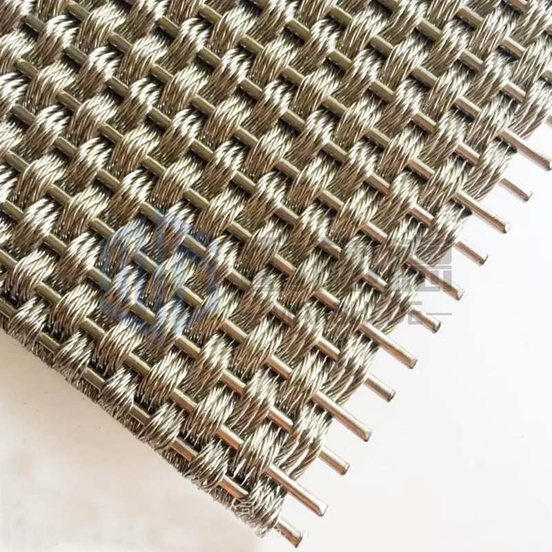 Modern Design Architectural Decorative Metal Fabric Brass Woven Lobby Cladding Ceiling Elevator Mesh