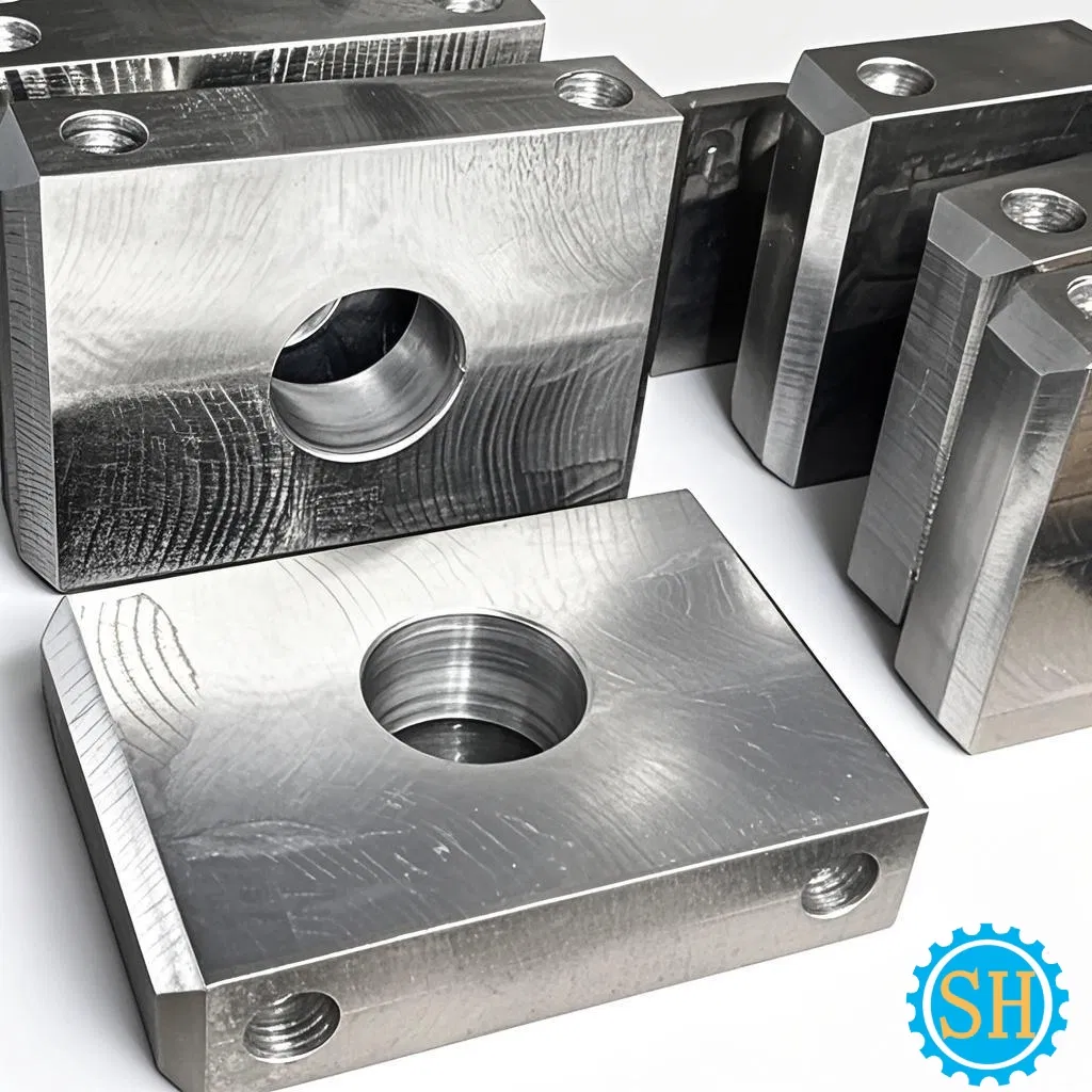 Custom Small Steel Holder Bracket Parts Drilling CNC Milling Machining Services Sanhui