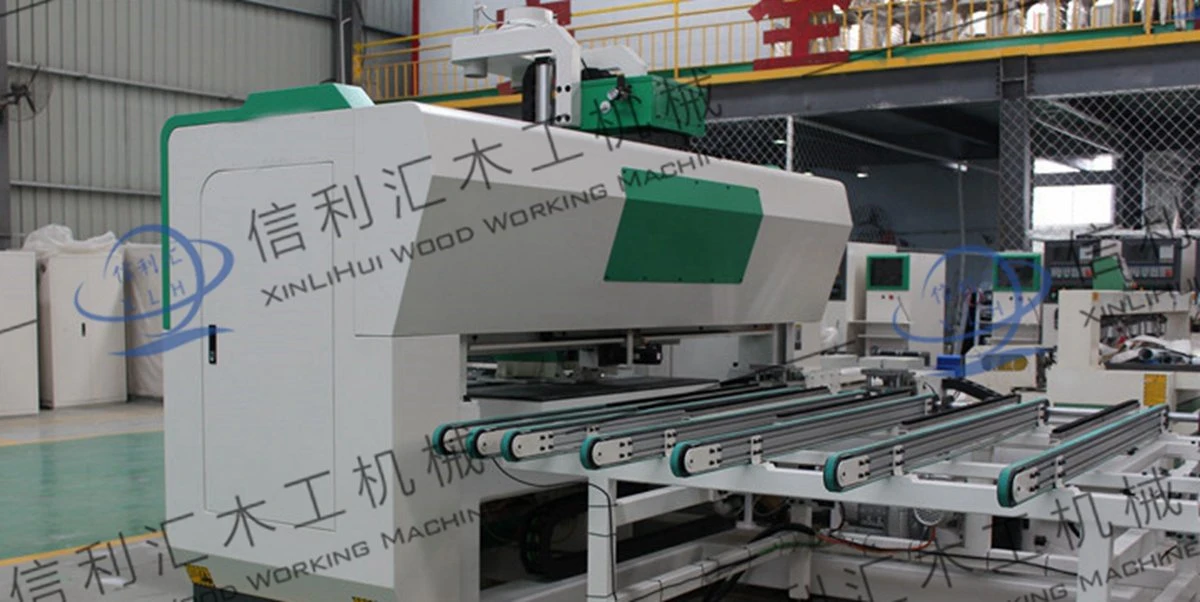 Automatic CNC 6 Six Sides Boring Drilling Machine with Double Sided Grooving and Routing for Woodworking Furniture Six Side (6-side) Nc Boring/Drilling Center
