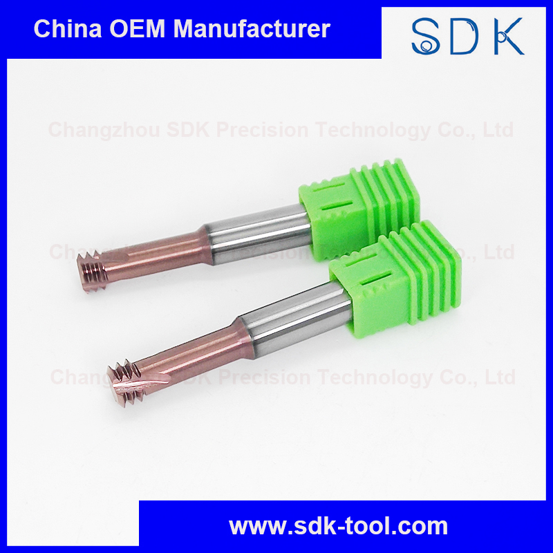 Solid Carbide 3 Teeth HRC68 CNC Internal Machining Threading Mills Cutter Tools for Steel