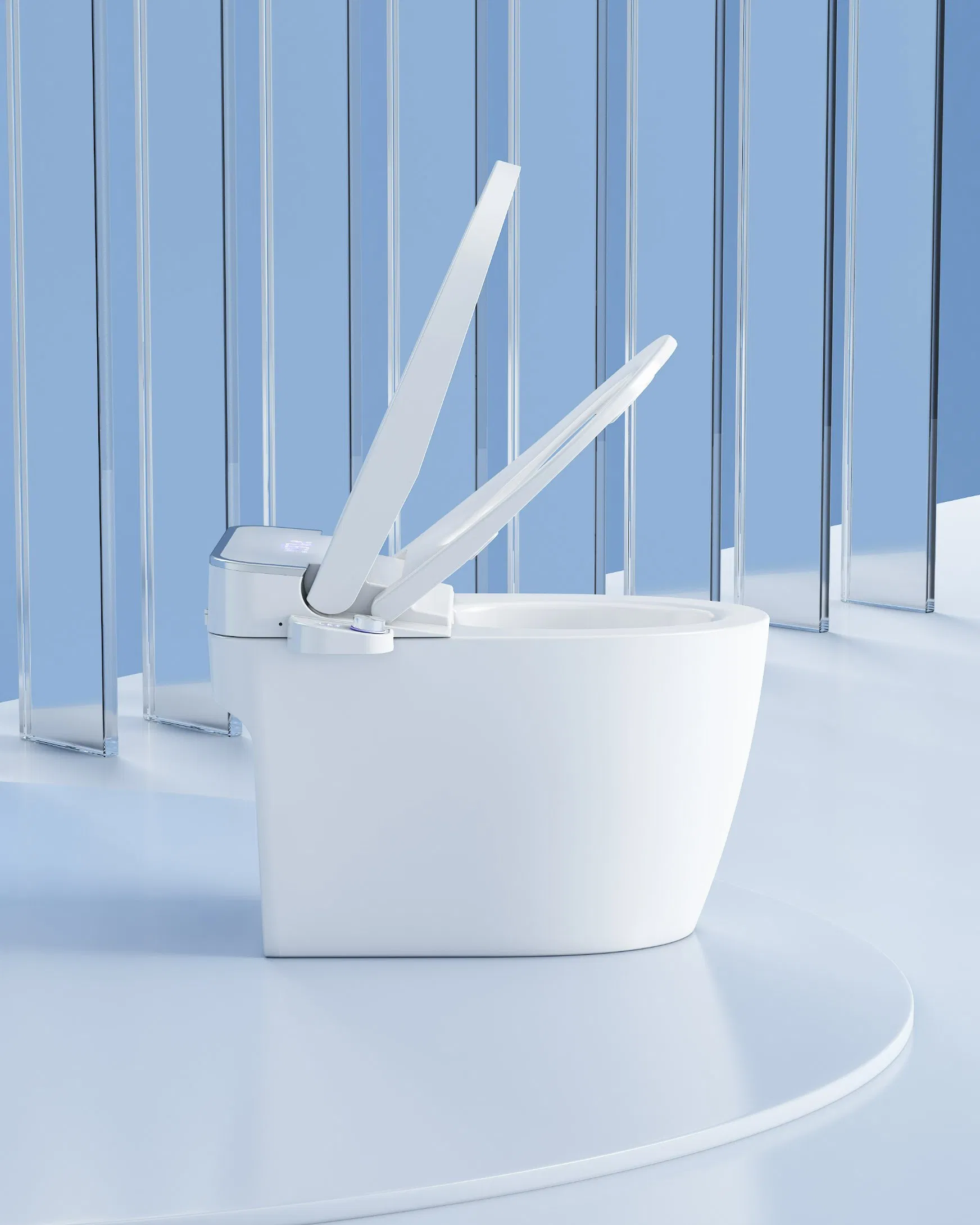 Chaozhou Sanitary Ware 110V/220V Porcelain Automatic European Bathroom Sensor Auto Flush Wc Intelligent Toilet Bowl Smart Toilet with Toilet Seat