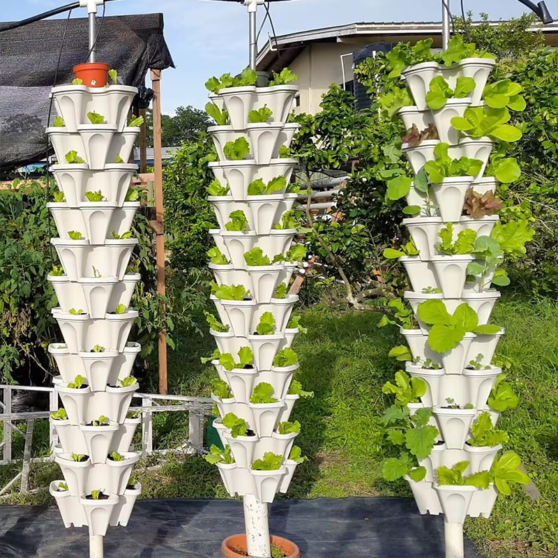 Veryday Use Stackable Planter Tower Vertical Garden Growing Pot
