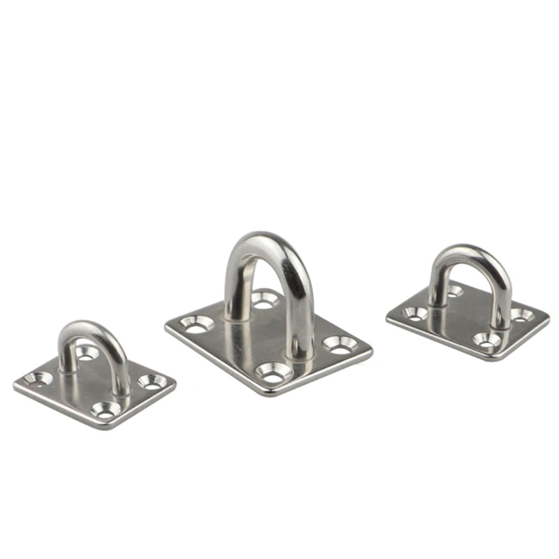 304 Marine Grade Square Eye Plate 5mm Stainless Steel Fixed Pad for Boats