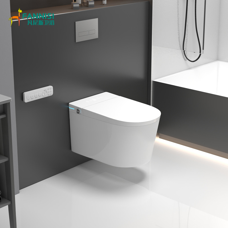 Sanitary Ware Bathroom Toilet Smart Intelligent Toilet Wc Commode One Piece Wall Hung Toilet Bowl Bathroom Smart Toilet Wc Smart Toilet