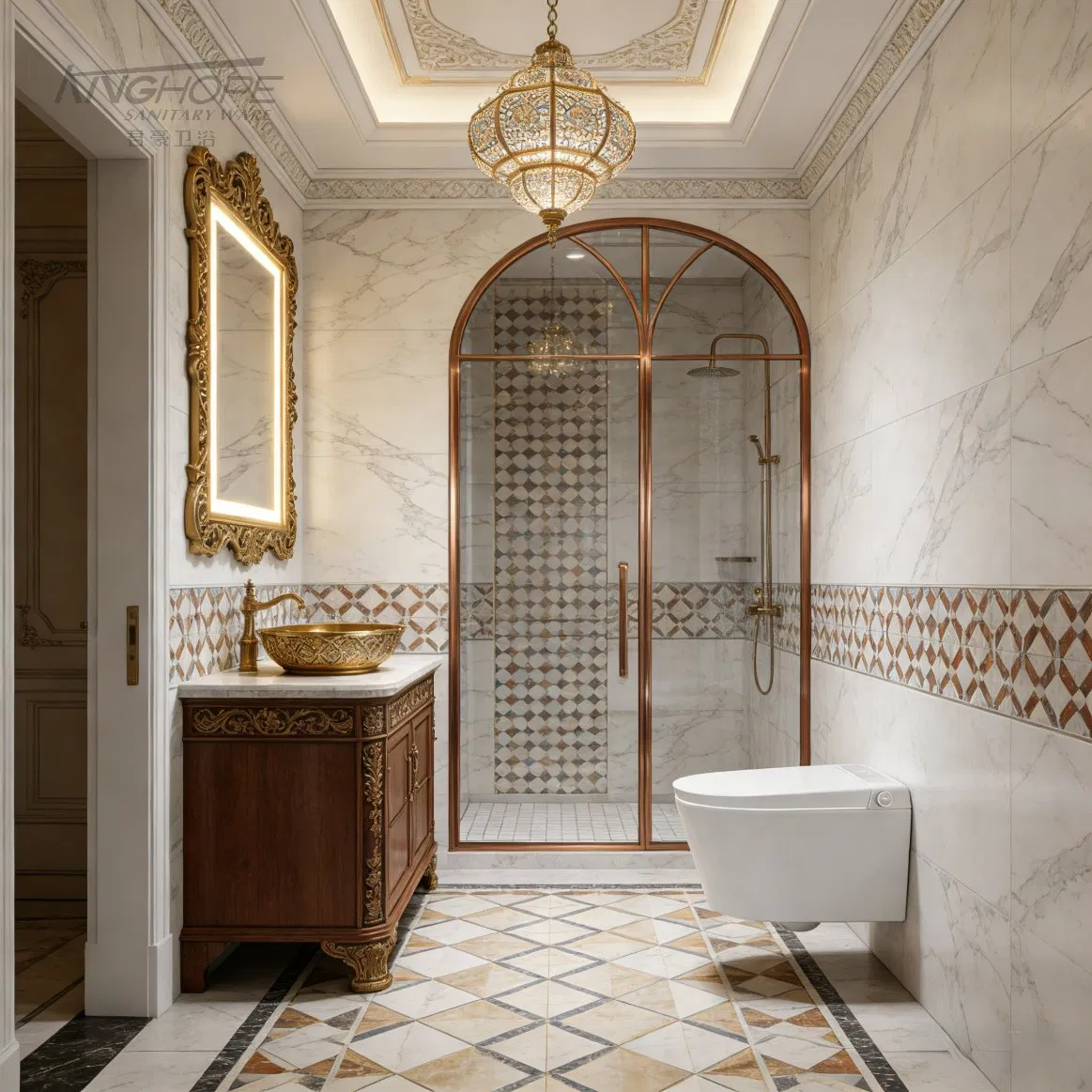 Hotel Use Ceramic Pulse Solenoid Floor Standing Intelligent Toilet Intelligent Pulse Flush Sanitary Ware Bathroom Smart Toilet