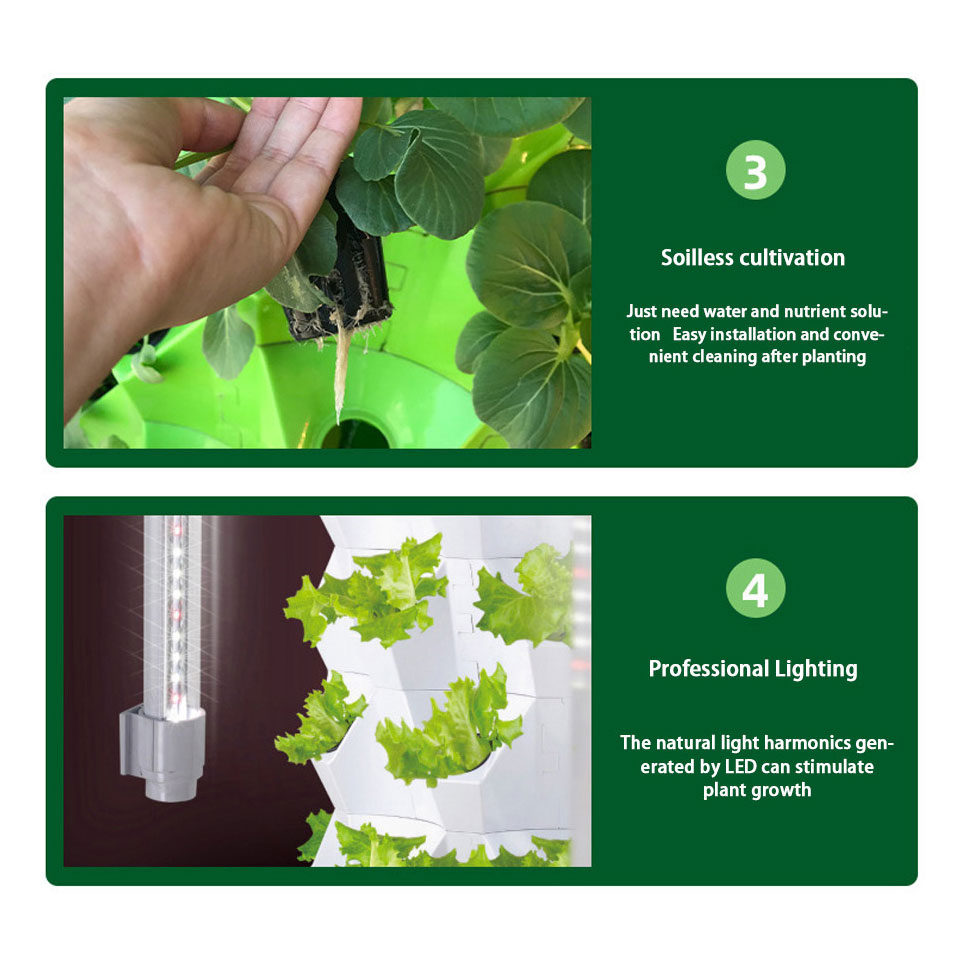 5/7/9 Layers Customized Vertical Hydroponics Tower