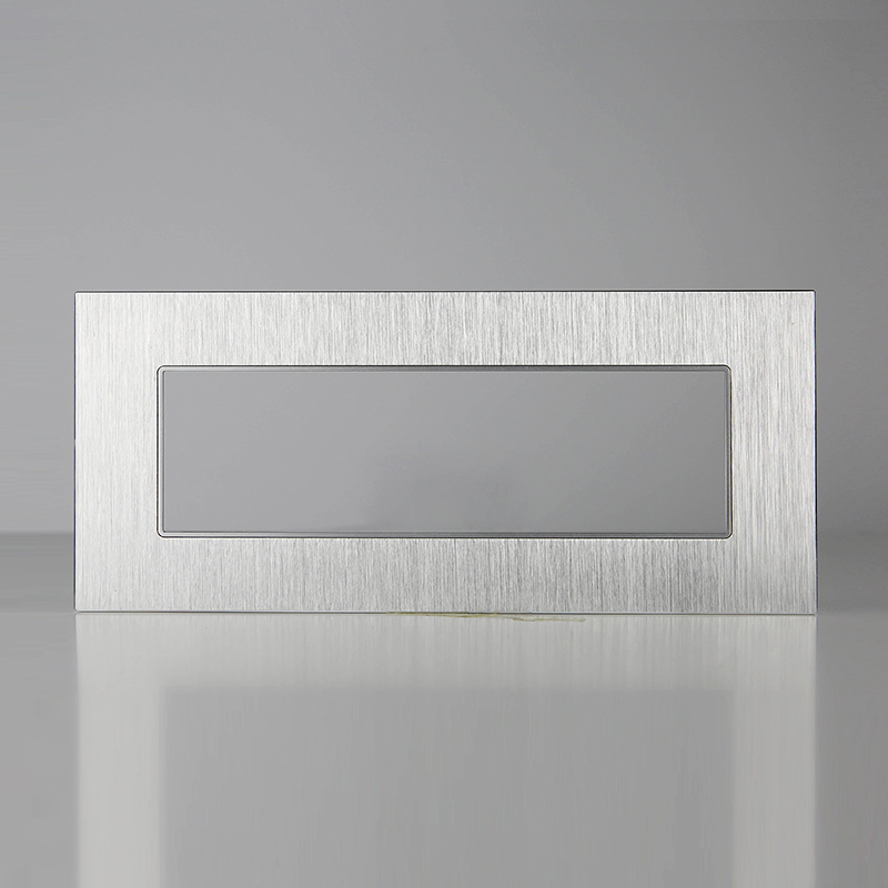 PC,Glass,Aluminum Material Italian standard 7 gang plastic plate with 7 way Modules electrical Wall switches for home