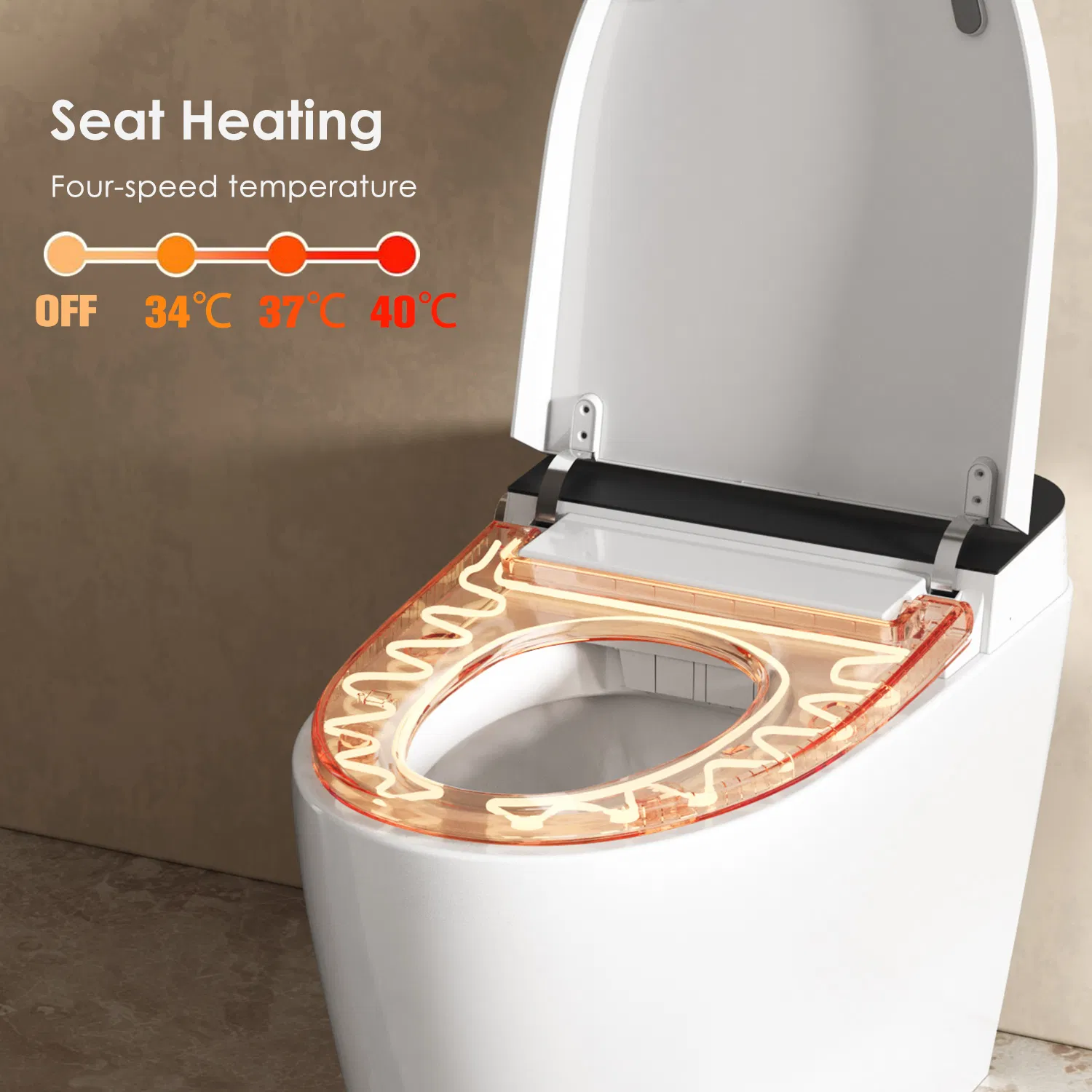 Simple Floor Mounted Wc Intelligent Seat Bidet Bathroom Toilet Bowl Sanitaryware Electric Automatic Tankless Smart Toilet