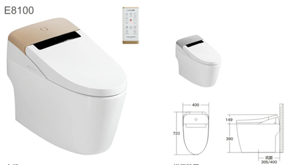 Bathroom Seat Ceramic Sanitary Ware Smart Bidet Bowl Heated Electrical Intelligent Wall Hung Toilet