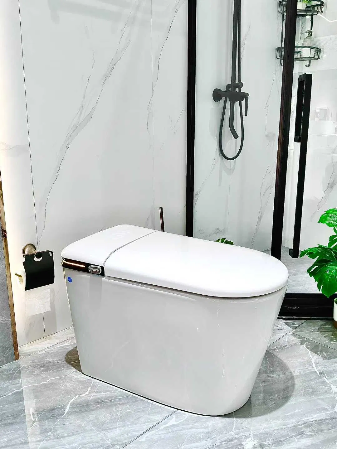 European CE, Watermark Upc Smart Toilets White Finish Floor Standing Smart Toilets