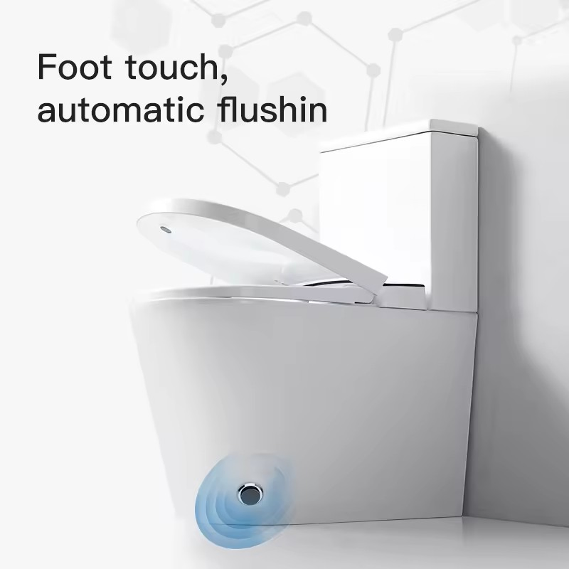Bathroom Split Toilet Floor Standing S Type 110V-220V Customized Plug Automatic Flip-Top Smart Toilet Split Wc