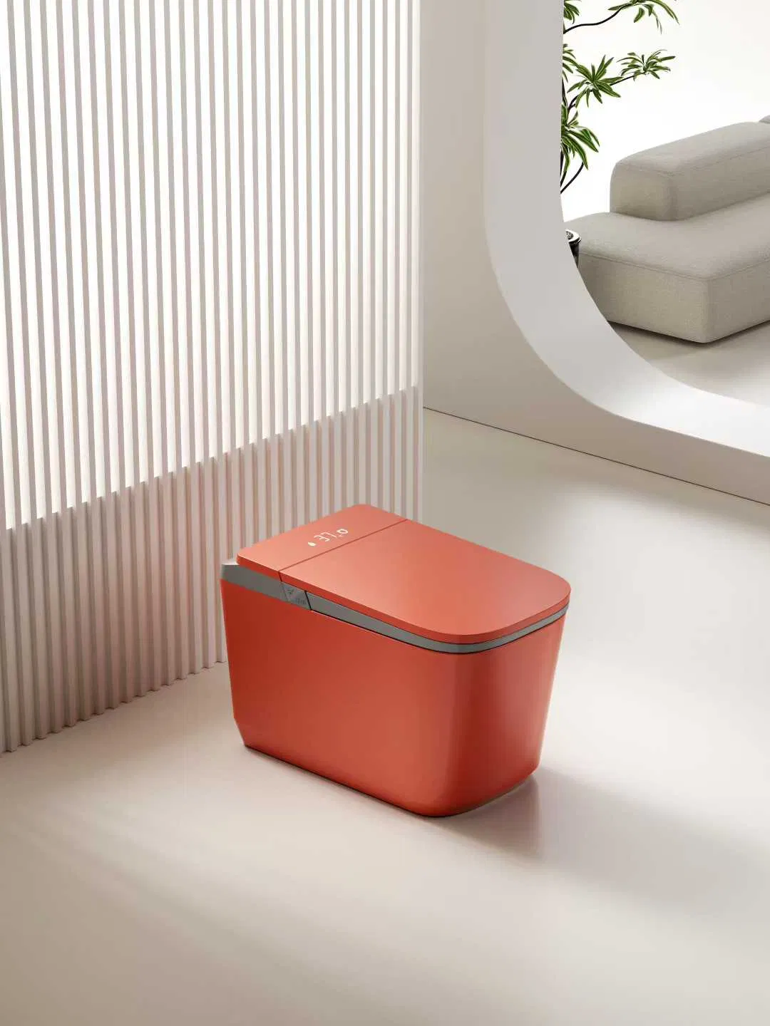 New Design Styles Luxury Large Bowl Various Colorful Gray Yewllo Pink Color Floor Standing Smart Toilets