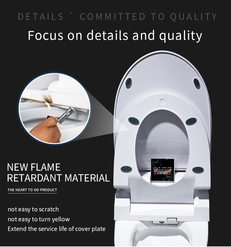 Factory Price Tankless Intelligent Bathroom Smart Toilet with Automatic Flush Remote Control Night Light for Contemporary Apartment