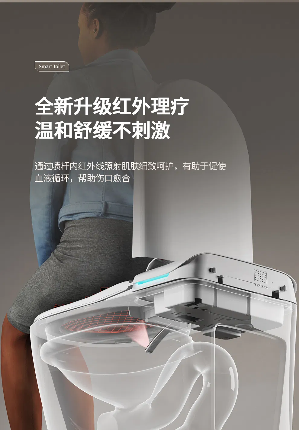 Eco-Friendly Freestanding Smart Sanitary Toilet with Efficient Tankless Ceramic Design