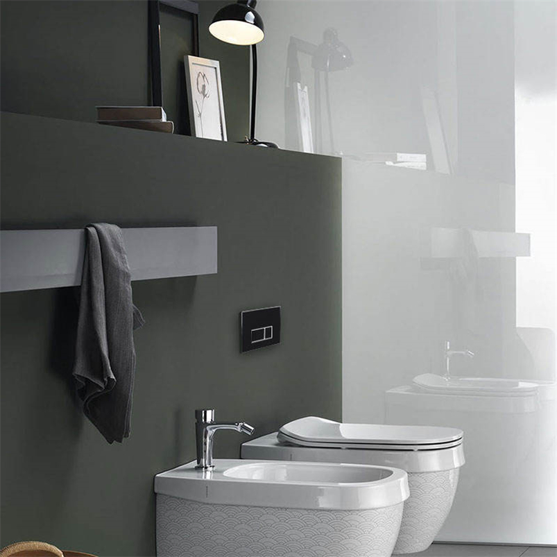 Bathroom Cutting-Edge Concealed Cistern Dual Flush Toilet: Eco-Friendly Water-Saving Function, Hassle-Free Installation Stylish White Water Tank
